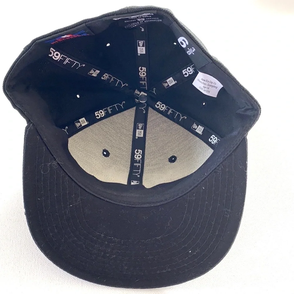 Washington Nationals New Era 9Fifty Black Logo White Outline Snapback kids Hat